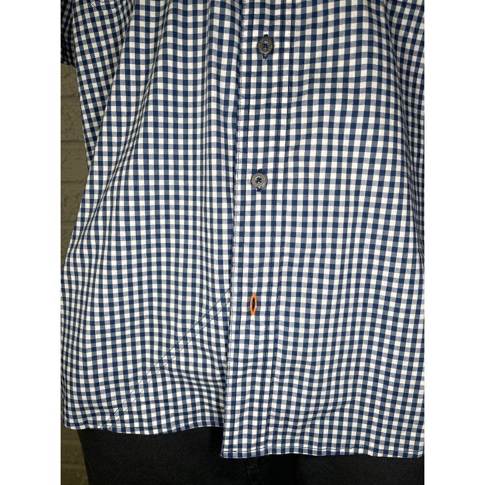 Orvis Active Fit Blue White Plaid Short Sleeve Shirt Size XL - Picture 5 of 12